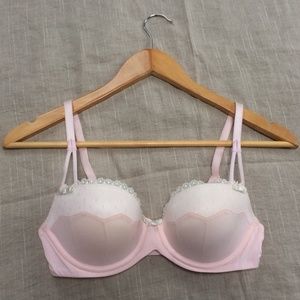 **SALE** 34C Light Pink Lace Push-Up Bra